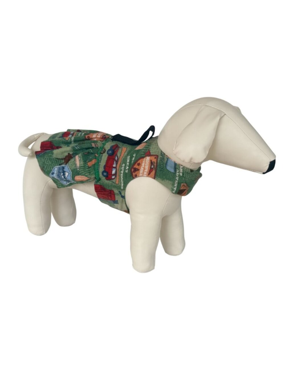 Handmade Small Dog Adjustable Outfit w Harness Camping Outdoor Fishing - Picture 2 of 15